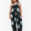 ZizziSLEEVELESS - Overall / Jumpsuit - Black Big Flower -Wal C Stil Butik 052f90efabec493aae69e1798e6e071f