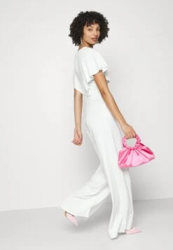 WAL G TALLWEDDING BETTY V NECK WRAP - Overall / Jumpsuit - White -Wal C Stil Butik 0724197d75d64a33a631040152bfbb19