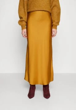 Abercrombie & FitchSLINKY BIAS MAXI - Maxikjol - Gold-coloured