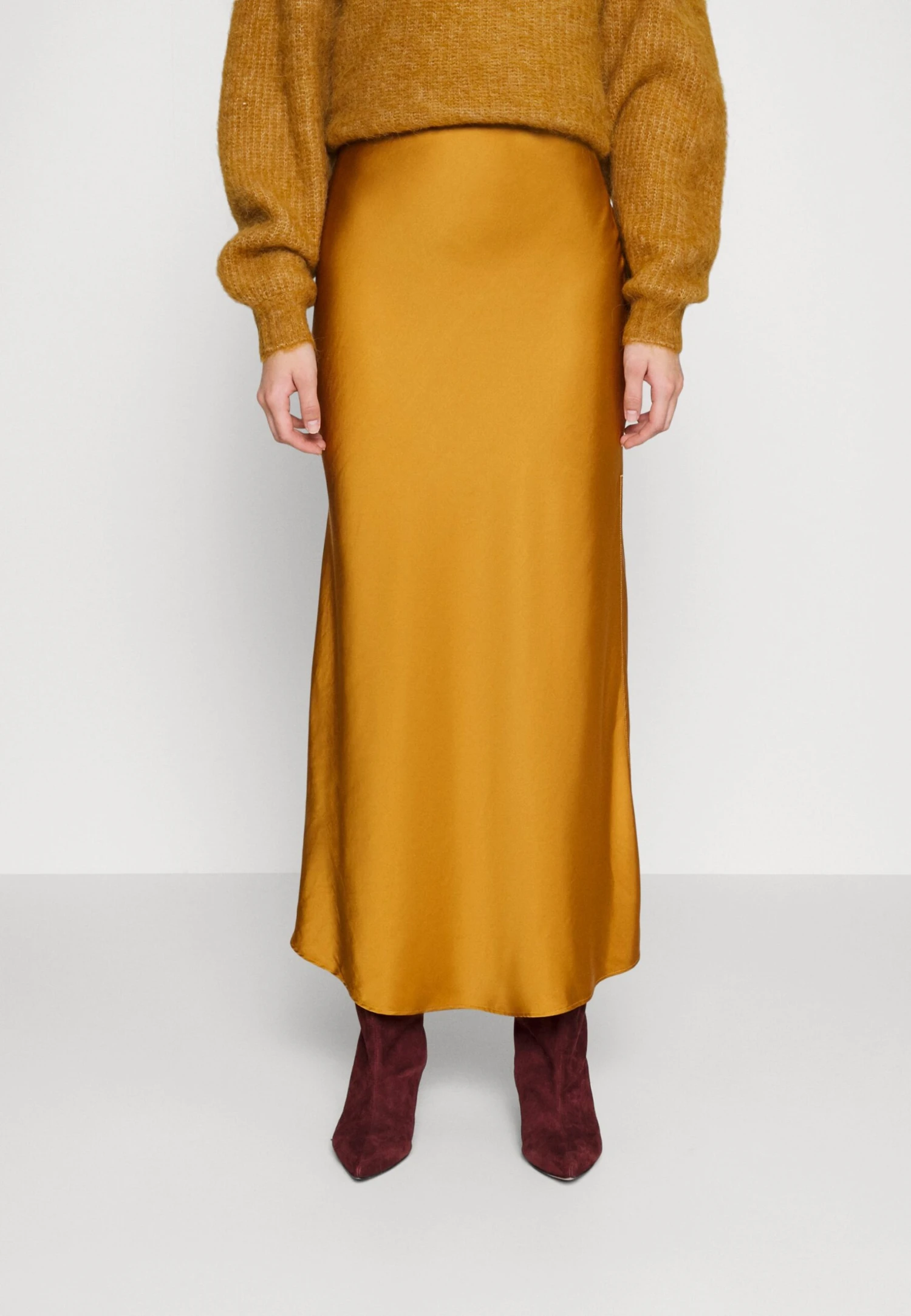 Abercrombie & FitchSLINKY BIAS MAXI - Maxikjol - Gold-coloured 3 Abercrombie & FitchSLINKY BIAS MAXI - Maxikjol - Gold-coloured