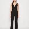 Even&OddGOING OUT LOW V NECK FLARED LEG BELTED - Overall / Jumpsuit - Black -Wal C Stil Butik 180b4771d4cd419bb81c8833b27c0fe4