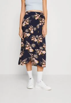 VILAVIOLIVIA WRAP MIDI SKIRT - Omlottkjol - Patriot Blue