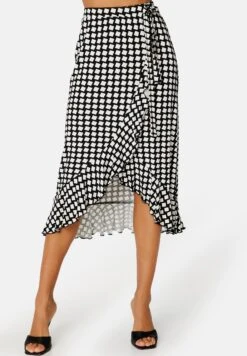 BubbleroomSELIMA FRILL - A-linjekjol - Black