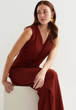 WE FashionMET STRUCTUUR - Overall / Jumpsuit - Brown -Wal C Stil Butik 1e75e1639a284374880dde524b7866ff
