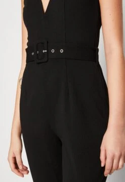 Even&OddGOING OUT LOW V NECK FLARED LEG BELTED - Overall / Jumpsuit - Black -Wal C Stil Butik 2317651ed18b47688f6c6a4e71f55a7a