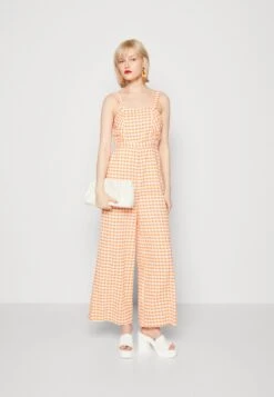 MonkiOverall / Jumpsuit - Orange Gingham -Wal C Stil Butik 298d1fd6f2444b9db58c96898bbabb5d