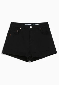 BershkaCOMFORT WITH TURN-UP HEMS - Shorts - Black -Wal C Stil Butik 2bd5ab37523143b998d1f6771430a66d