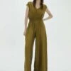 System ActionDROP SHOULDER WIDE LEG - Overall / Jumpsuit - Green -Wal C Stil Butik 30fb129e10934e8499fa6250db34d79f