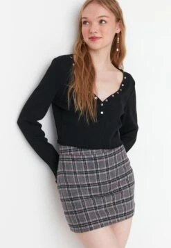 TrendyolMinikjol - Gray -Wal C Stil Butik 317b9e043a2e403ca085d7158f28ec02