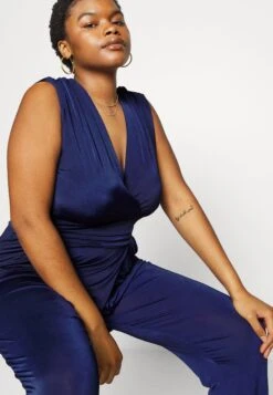 WAL G CURVENOLA V NECK - Overall / Jumpsuit - Navy Blue -Wal C Stil Butik 32e19979ee7f4da997473a77a62fe4b6