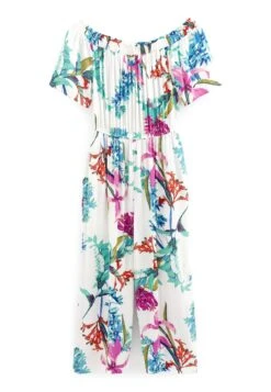 NextOFF SHOULDER STANDARD - Overall / Jumpsuit - Ecru White Floral
