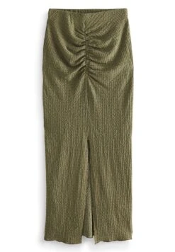 NextTEXTURE RUCHED FRONT - Maxikjol - Khaki Green -Wal C Stil Butik 39e338a04e134a9a8617743168181084