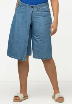 Ulla PopkenMARY EN COUPE 5 POCHES TAILLE ÉLASTIQUE - Jeansshorts - Bleu Jean