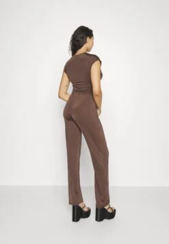 WAL G.PARTY HALA V NECK - Overall / Jumpsuit - Chocolate Brown -Wal C Stil Butik 3f03d7987a2944ea9531a8371944ca45