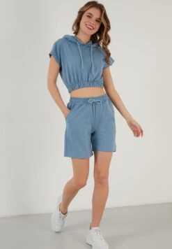 LELATWO PIECE SET - REGULAR FIT - Shorts - Baby Blue -Wal C Stil Butik 3f635380b1f74968b080790154e8621d