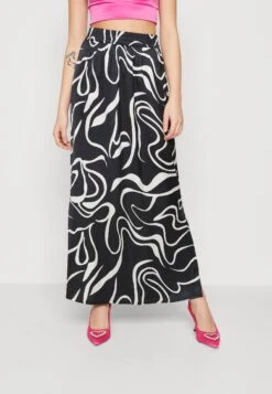 VILAVIJULIE IDA ANCLE SKIRT - Maxikjol - Black