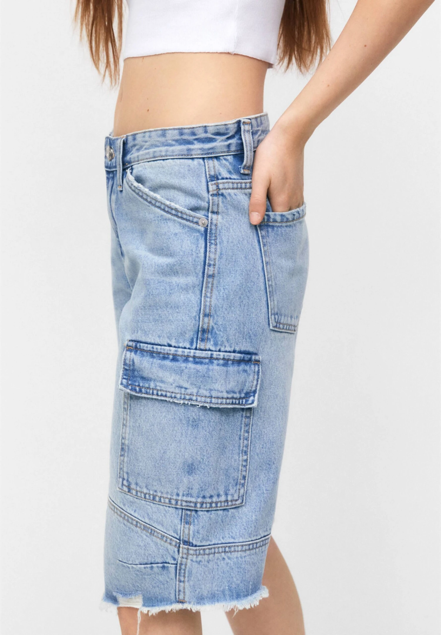 PULL & BEAR PULL&BEARBERMUDA - Jeansshorts - Blue Denim 6 PULL & BEAR PULL&BEARBERMUDA - Jeansshorts - Blue Denim - Bild 4