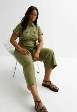 New LookOverall / Jumpsuit - Khaki -Wal C Stil Butik 52502db6c5e1458d868d1557167c81b3