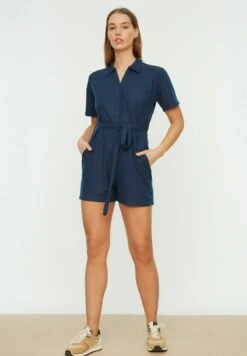 TrendyolOverall / Jumpsuit - Navy Blue -Wal C Stil Butik 56d50cc18ed24d4bbdfb743c4917c9bf