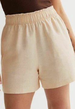 New LookPETITE BLEND HIGH WAIST - Shorts - Stone -Wal C Stil Butik 589dcbac70aa4c88a903908941c277a1