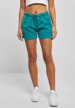 Urban ClassicsSTONE WASHED - Shorts - Watergreen