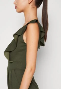 WAL G.IMAANI FRILL SLEEVE - Overall / Jumpsuit - Khaki -Wal C Stil Butik 63b328588d40412a902d121169ef069a