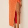 NA-KDLÄNGER MIT SCHLITZDETAIL - Omlottkjol - Orange -Wal C Stil Butik 677507415ce04feb96fea3b2cddabae5