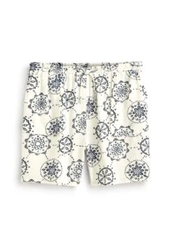 NextTIE WAIST STANDARD - Shorts - Blue White Geo -Wal C Stil Butik 6e6eb3588ecf448aa7da00143f14fe50