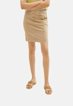 TOM TAILORMIT TASCHEN - Jeanskjol - Splashed Clay Beige