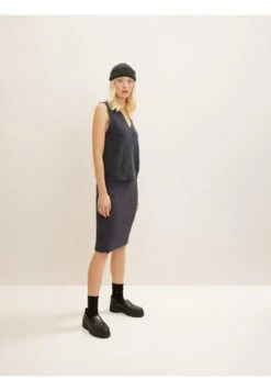 TOM TAILORMIT RIPPSTRUKTUR  - Pennkjol - Evident Anthracite Melange -Wal C Stil Butik 71f2d95ff937408b827951a2f5256321
