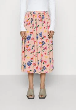 Pieces PetitePCNYA MIDI SKIRT - A-linjekjol - Misty Rose/big Flower