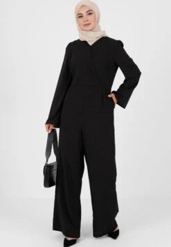 ModanisaV NECK COLLAR TAVIN - Overall / Jumpsuit - Black -Wal C Stil Butik 7f9486645b0648a5996bb67452d736e5