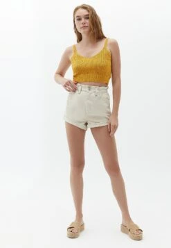 OXXOMIT HOHER TAILLE - Shorts - Natural -Wal C Stil Butik 8000a6252b534fa198d9ab0a1a0c9162