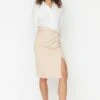 TrendyolA-linjekjol - Beige -Wal C Stil Butik 8e33f2c2fcb04e63a98eb815893e48b3