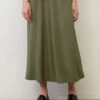 Marc O'PoloSKIRT FLUENT MIDI STYLE WITH CUTLINE - A-linjekjol - Olive Crop -Wal C Stil Butik 8e430c0c6d8849039f964da31560fa15