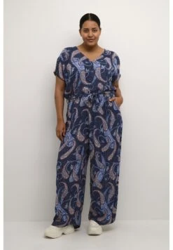 Kaffe CurveKCILONE - Overall / Jumpsuit - Dark Blue Paisley