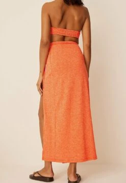 NA-KDLÄNGER MIT SCHLITZDETAIL - Omlottkjol - Orange -Wal C Stil Butik 909bfdecdda14b35812302a4c05d6573