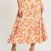 SÁVELZANI - A-linjekjol - Tangerine Bloom -Wal C Stil Butik 91cbe275697b49238c9d207cb10a28f1