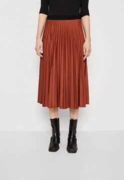EspritPLISSEE SKIRT - Veckad Kjol - Rust Brown