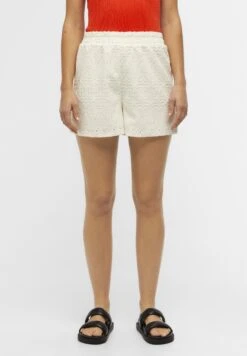 ObjectBRODERIE ANGLAISE - Shorts - Cloud Dancer