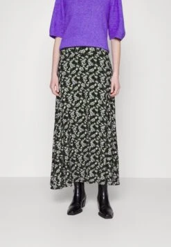 Selected FemmeSLFFINKA SKIRT - Maxikjol - Black Aop