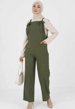 ModanisaUNLINED TAVIN - Hängselbyxor - Khaki -Wal C Stil Butik ab6df18328dd43c5a08b4ad35deb5f6a