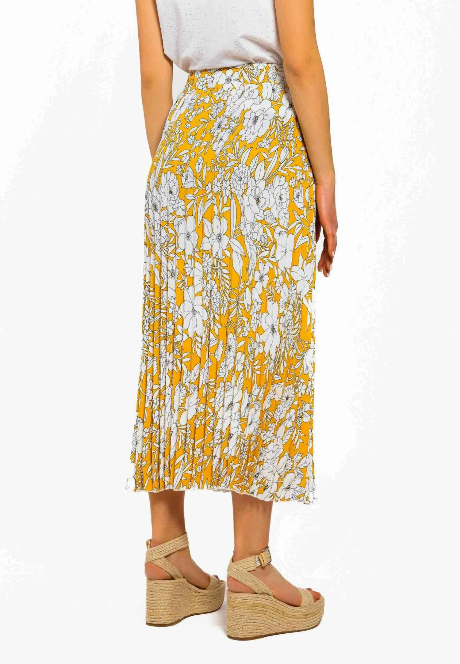 AMDS JEANSPLEATED - Veckad Kjol - Yellow 5 AMDS JEANSPLEATED - Veckad Kjol - Yellow - Bild 3