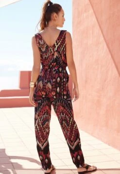 BuffaloOverall / Jumpsuit - Rot Bedruckt -Wal C Stil Butik d15cb22579904349a35837d6e3161a04