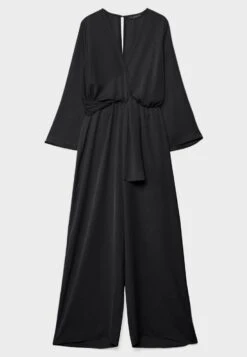 StradivariusTEXTURED - Overall / Jumpsuit - Black -Wal C Stil Butik d6a181376d5c4329b956928dbfa2d098