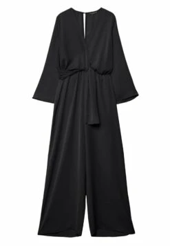 StradivariusTEXTURED - Overall / Jumpsuit - Black -Wal C Stil Butik d8d7e149825545f1b0a21590e5923c59