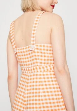 MonkiOverall / Jumpsuit - Orange Gingham -Wal C Stil Butik de9056753c174450b7aa13f9c9489f75