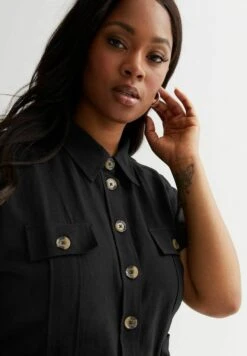 New LookCURVES UTILITY WIDE LEG - Overall / Jumpsuit - Black -Wal C Stil Butik e62a190cf09246079049f8c63e21fca8