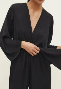 StradivariusTEXTURED - Overall / Jumpsuit - Black -Wal C Stil Butik ec4c034afe3c4f25b2c2349b43667cee