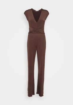 WAL G.PARTY HALA V NECK - Overall / Jumpsuit - Chocolate Brown -Wal C Stil Butik ee10bad2913a47049fe6b8f8f6a16d73